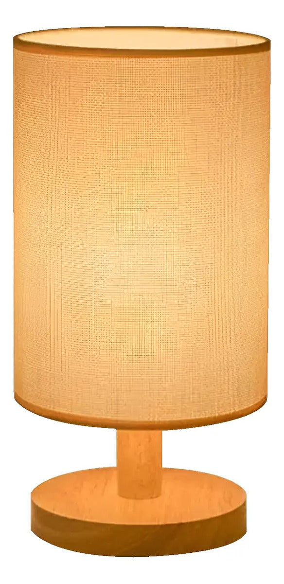 Lampara Velador Mesa Escritorio Elegante Diseño Madera E27 - vista 7