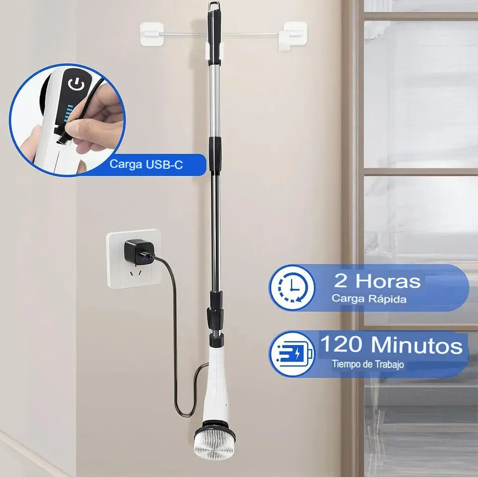 Cepillo De Limpieza Electrico Giratorio 7en 1 Recargable 25w - vista 7