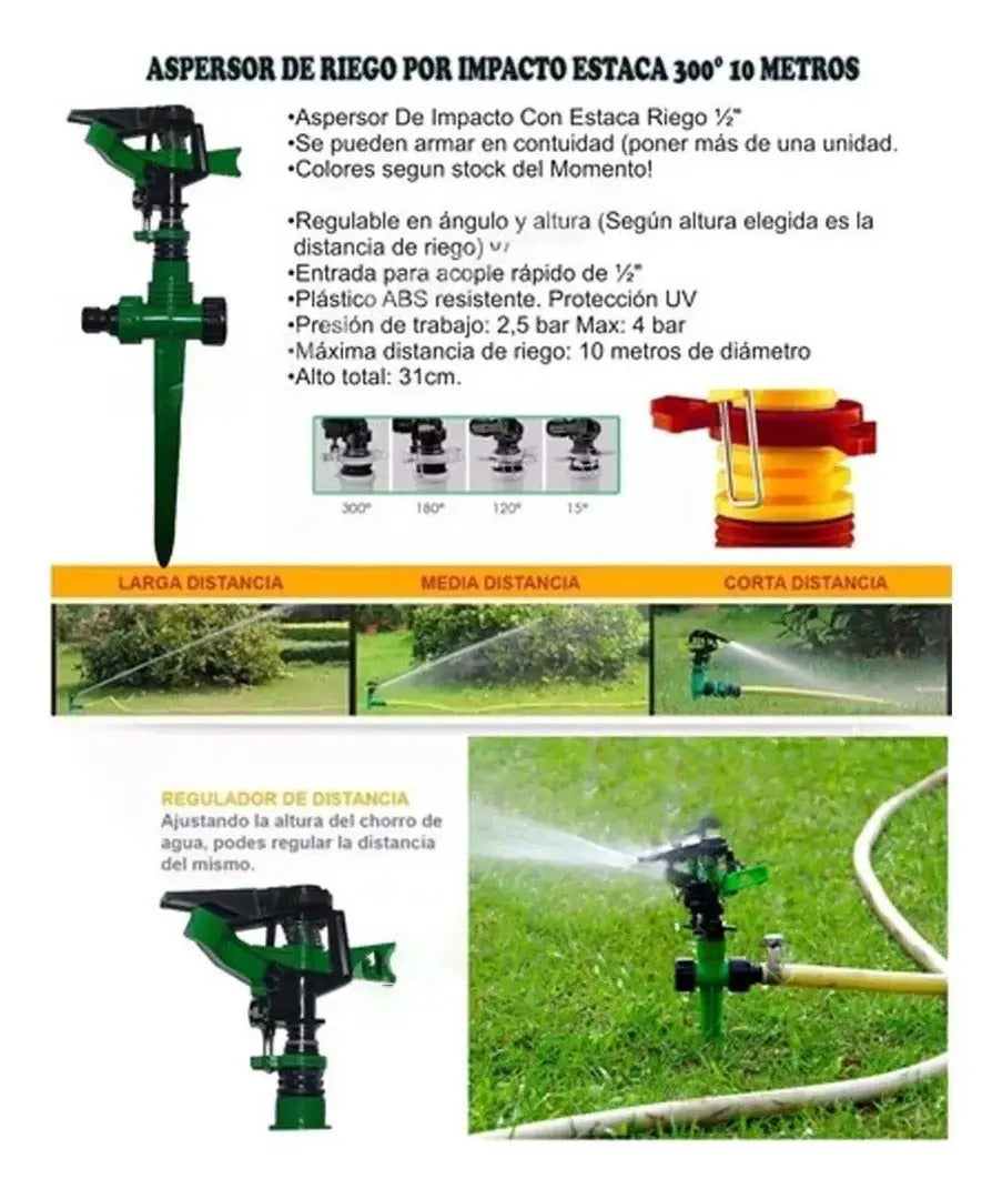 Aspersor De Riego Estaca Para Jardín Sectorial Automático - vista 4