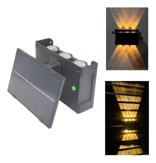 Lampara Solar Led Foco Solar Exterior Decorativo Aplique - vista 4