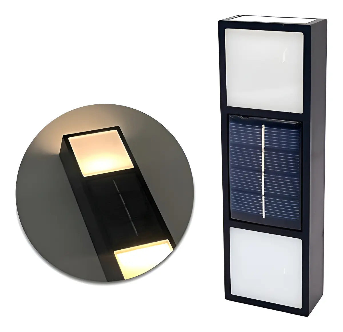 Pack 2 Luces Solares Foco Led Lampara Aplique Con Sensor Luz