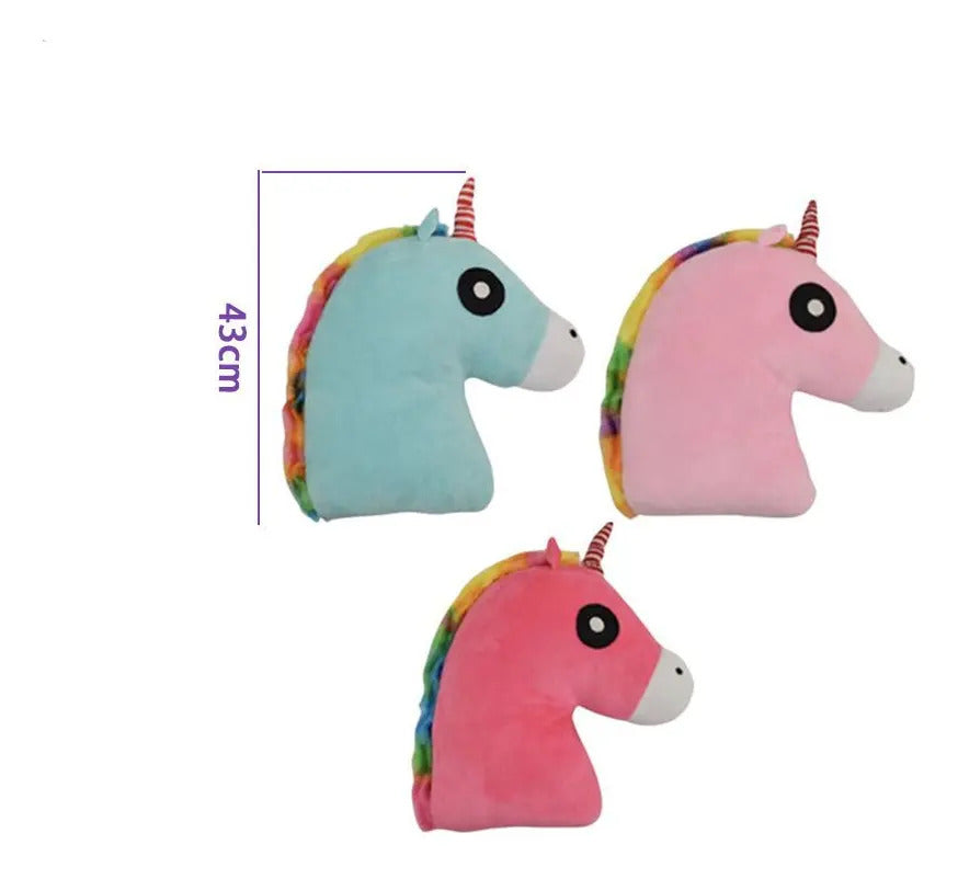 Peluche Cabeza De Unicornio Almohada Tierno Diseño Kawaii - vista 2