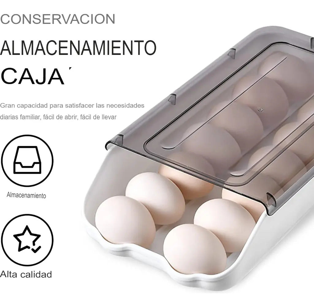 Organizador De Huevos Dispensador Huevos Automatico Apilable - vista 10