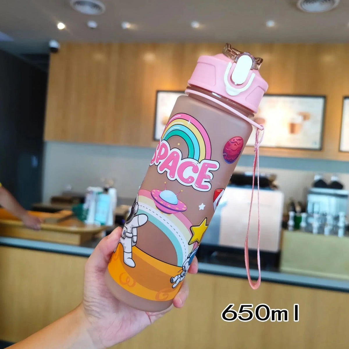 Botella De Agua Deportiva Gym Escolar Diseño Astronauta - vista 12