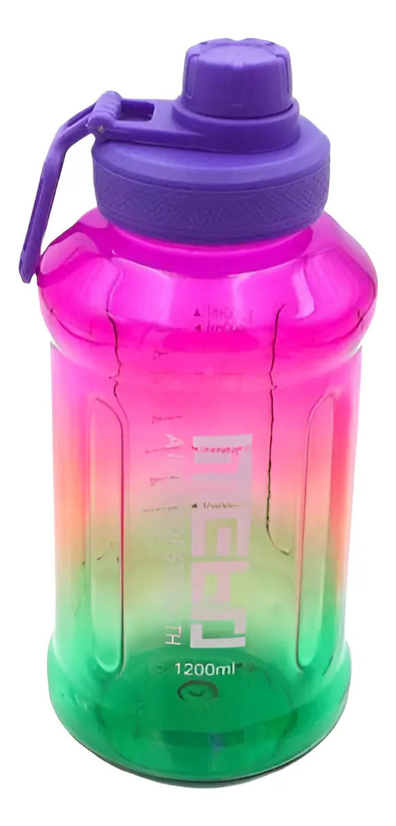 Botella De Agua Deportiva Gym Ejercicio Escolar  1.2 Litros - vista 4