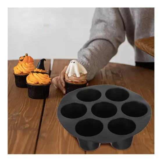 Moldes Silicona De 7 Mini Cupcakes Air Fryer/horno Eléctrico - vista 5