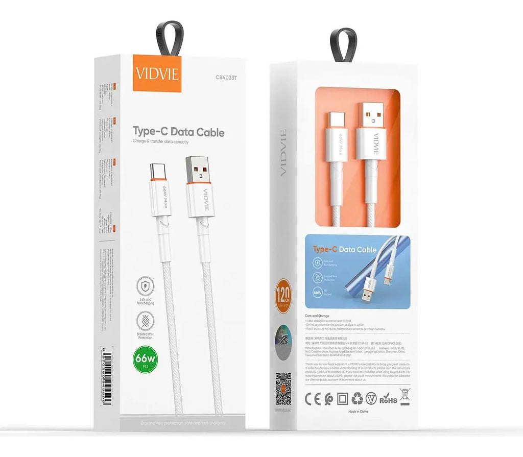 Cable Tipo Usb- C 1.2m Blanco De Carga Rápida (66w Output) - vista 5