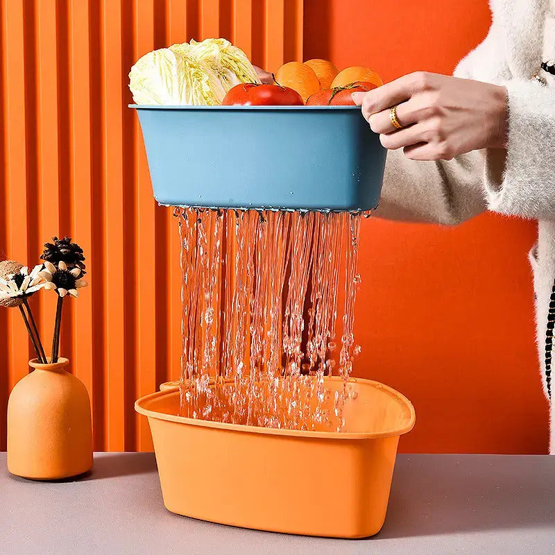 Contenedor De Alimentos Triangular Con Cesto Escurridor - vista 3
