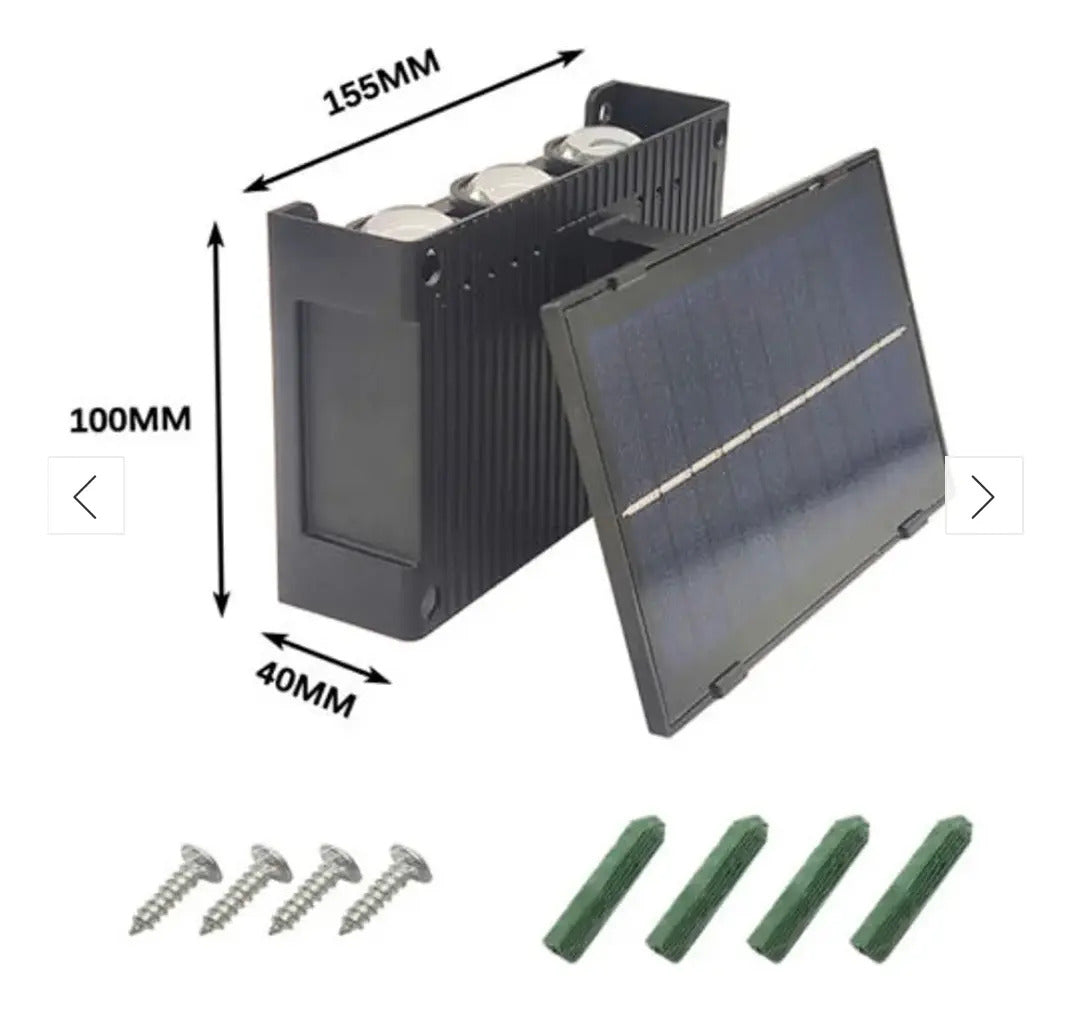 Lampara Solar Led Foco Solar Exterior Decorativo Aplique - vista 8