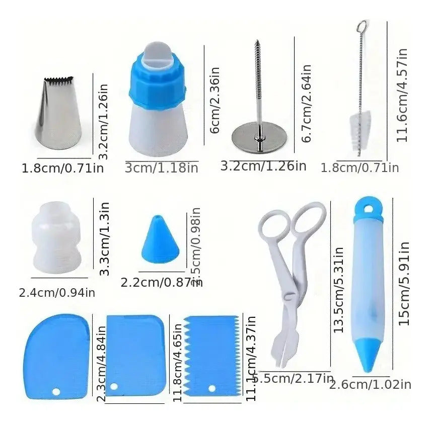 Kit De 66pcs Set Decoración Repostería Con Base Para Tortas - vista 7