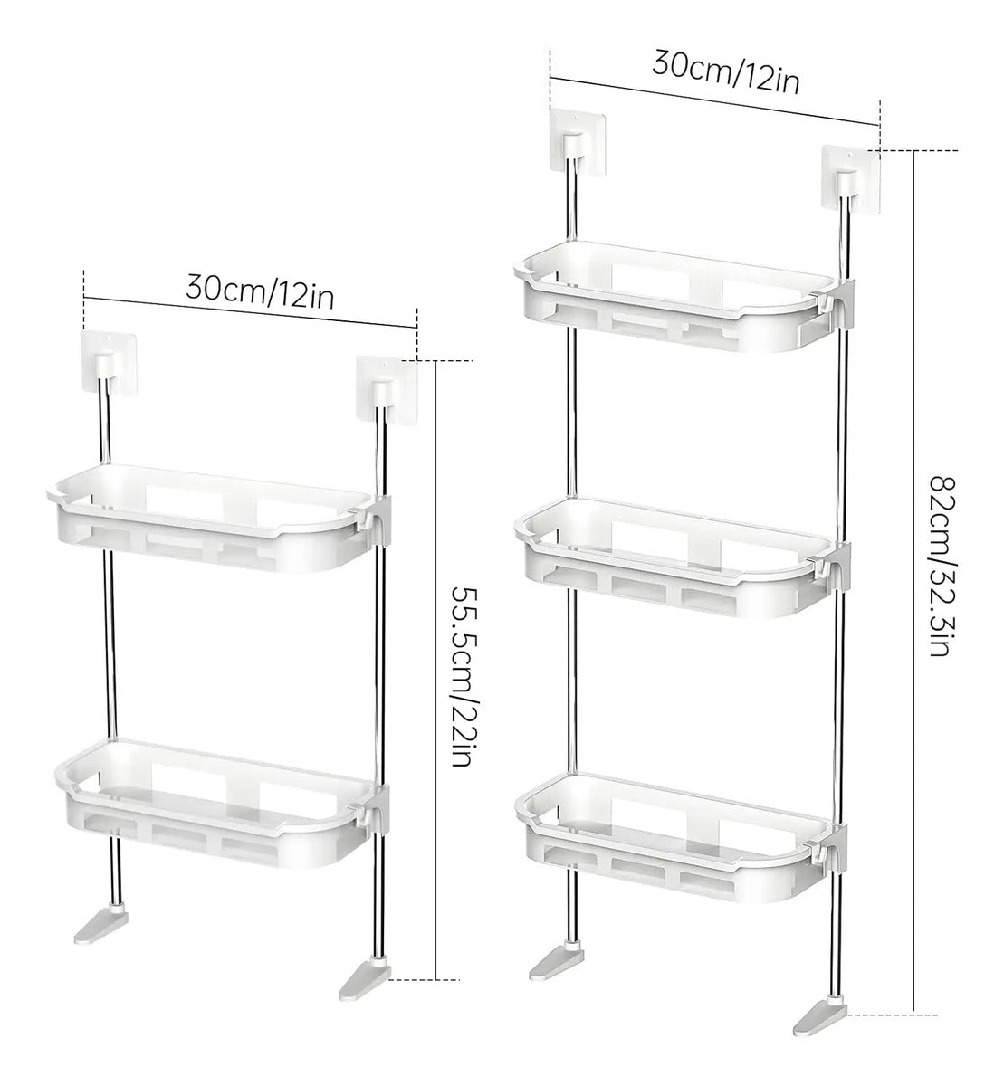 Repisa Organizadora Inodoro Baño Cocina Estante 3 Niveles - vista 3