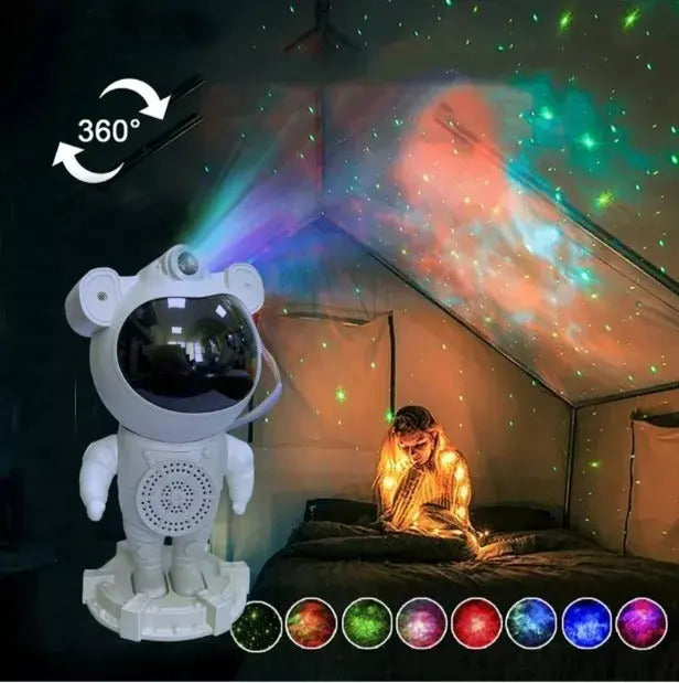 Lampara Astronauta Proyector Led Simulador Galaxia Parlante - vista 3