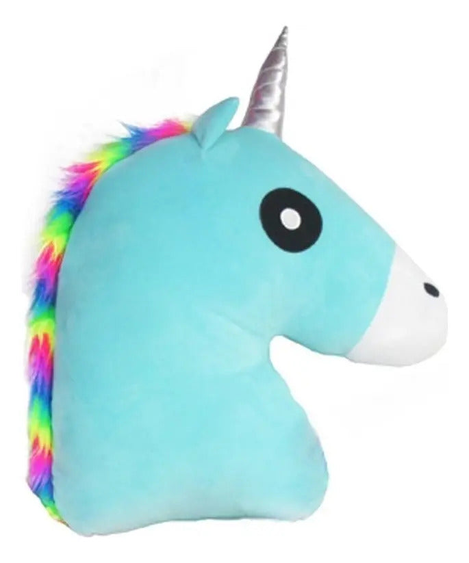 Peluche Cabeza De Unicornio Almohada Tierno Diseño Kawaii - vista 4