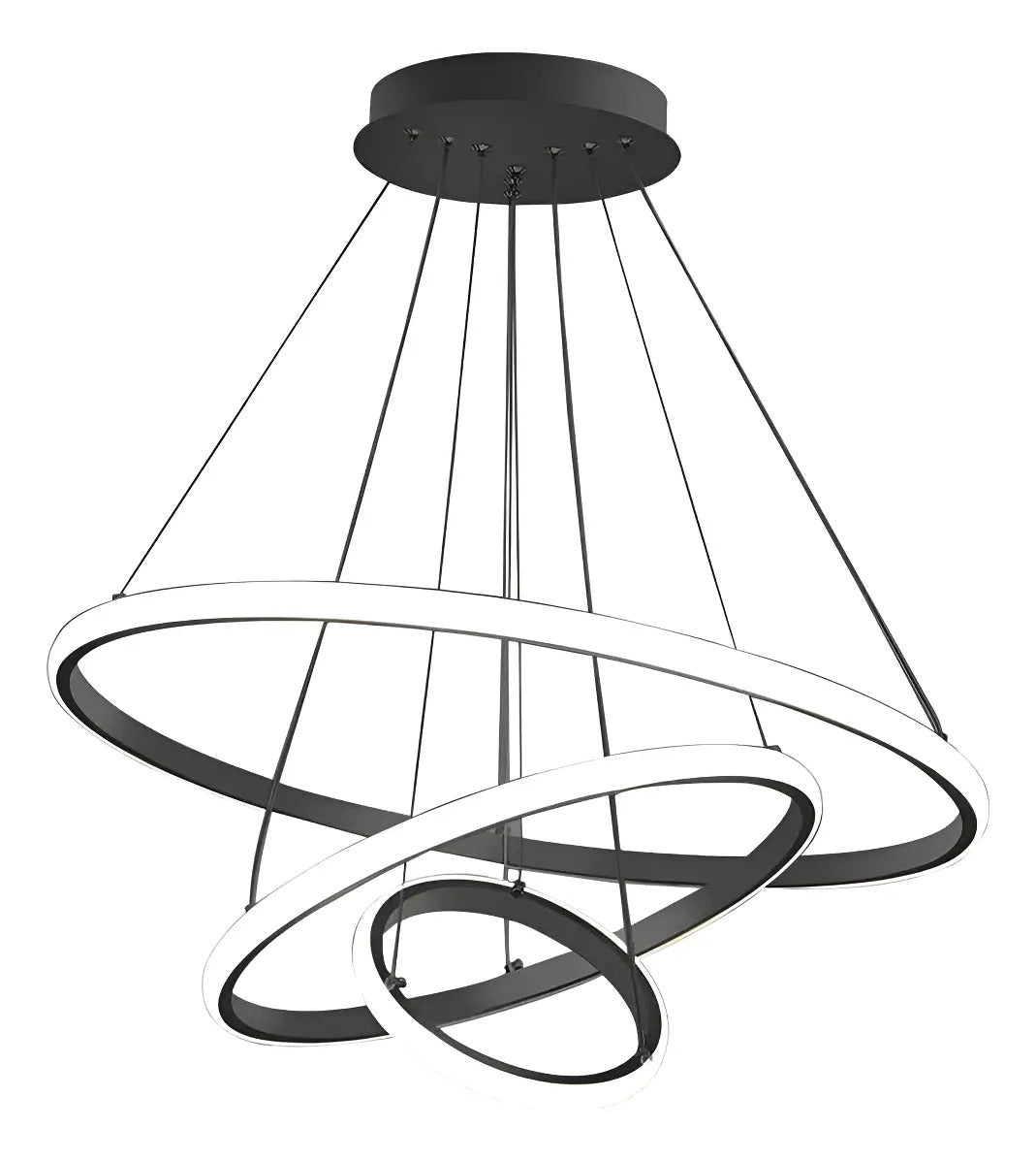 Lámpara colgante LED triple aro 48 W