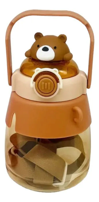 Botella Para Agua Grande Diseño Oso Kawai Colores 1.2 Litros - vista 2