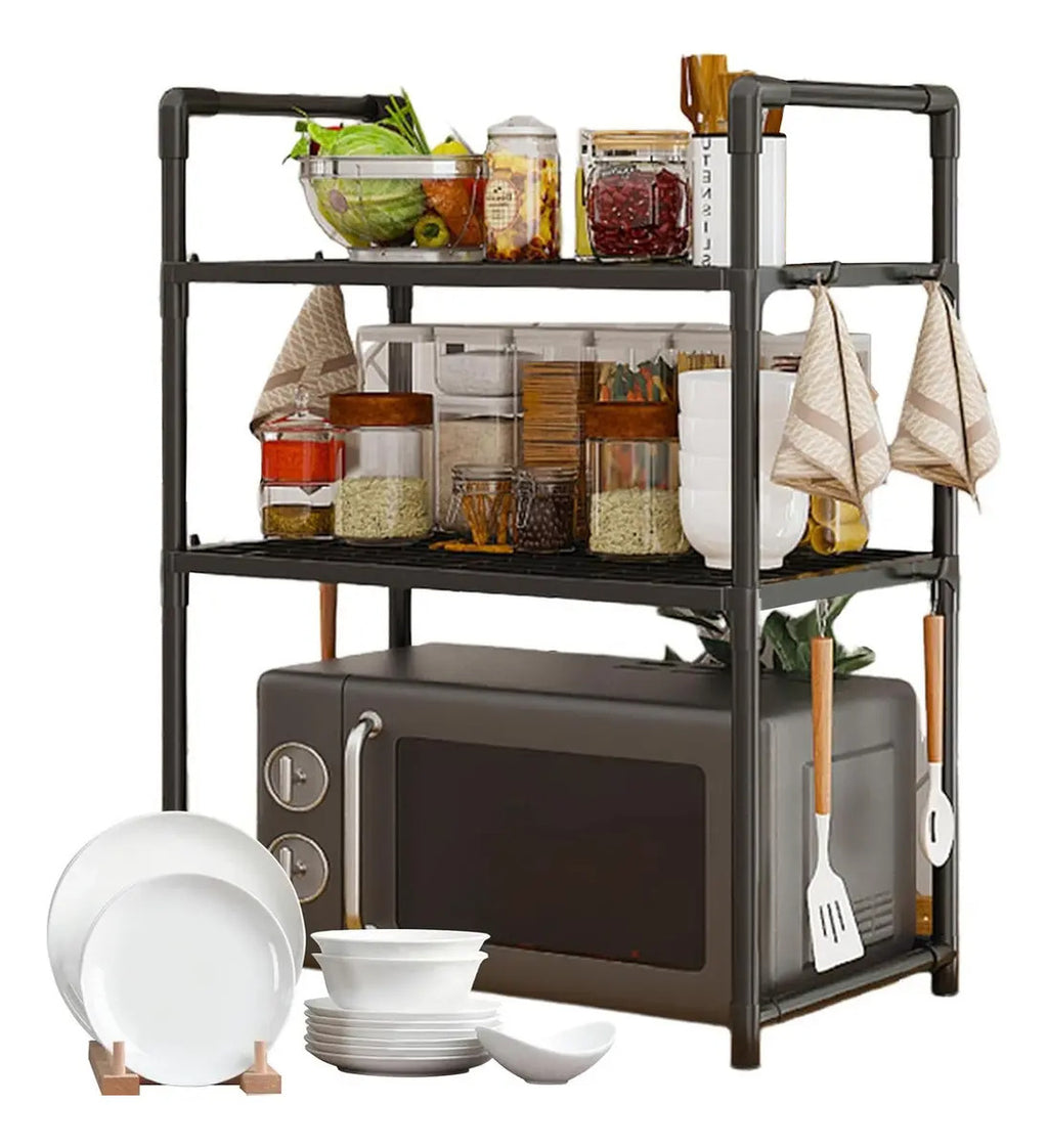 Rack Estante Organizador De Cocina Para Microondas 3 Niveles - vista 7