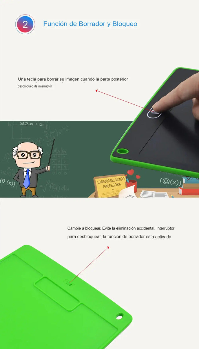 Magic Pad Pizarra Magica Para Dibujar 8.5 Pulgadas Con Lapiz - vista 8