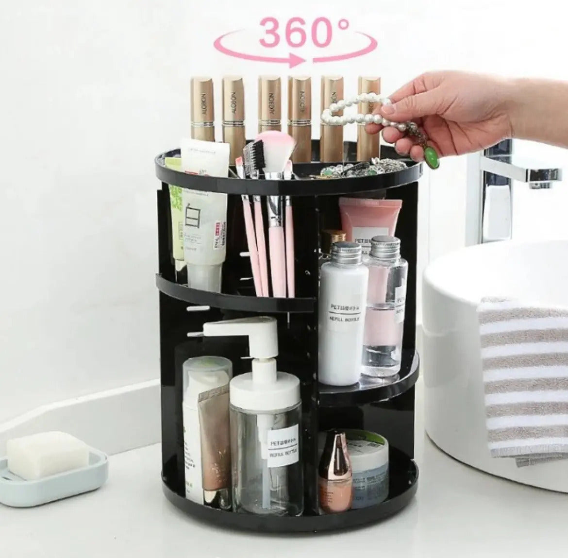 Cosmetiquero Organizador De Maquillaje Ajustable Giratorio - vista 13