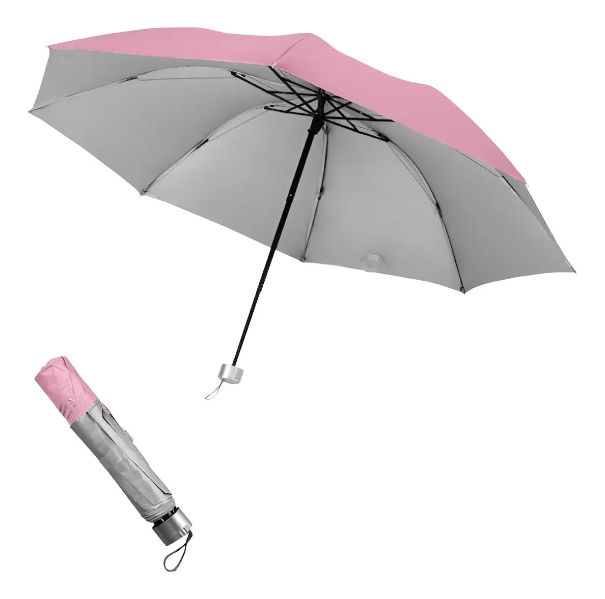 Paraguas Lluvia Plegable sombrilla Impermeable Retractil Uv - vista 6
