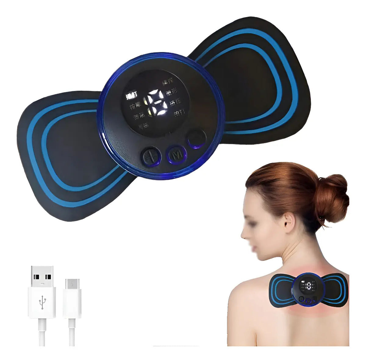 Masajeador Eléctrico De Cuello Espalda Cervical Pierna Usb