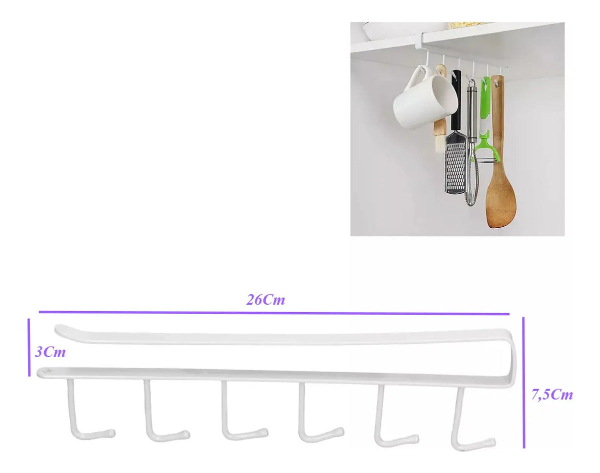 Soporte Para Tazas Con 6 Ganchos Practico Y Util - vista 4
