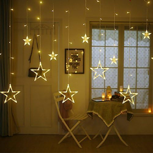 Luces De Navidad Cortina Led Guirnalda Cascada De Estrellas - vista 11