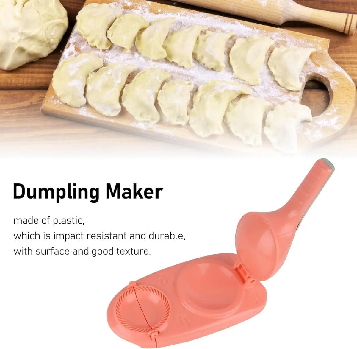 Maquina Para Hacer Mini Empanadas Dumpling Con Prensa 2 En 1 - vista 4