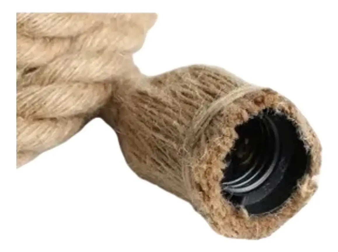 Lampara Colgante De Techo Vintage Tipo Soga Rustica Retro - vista 4