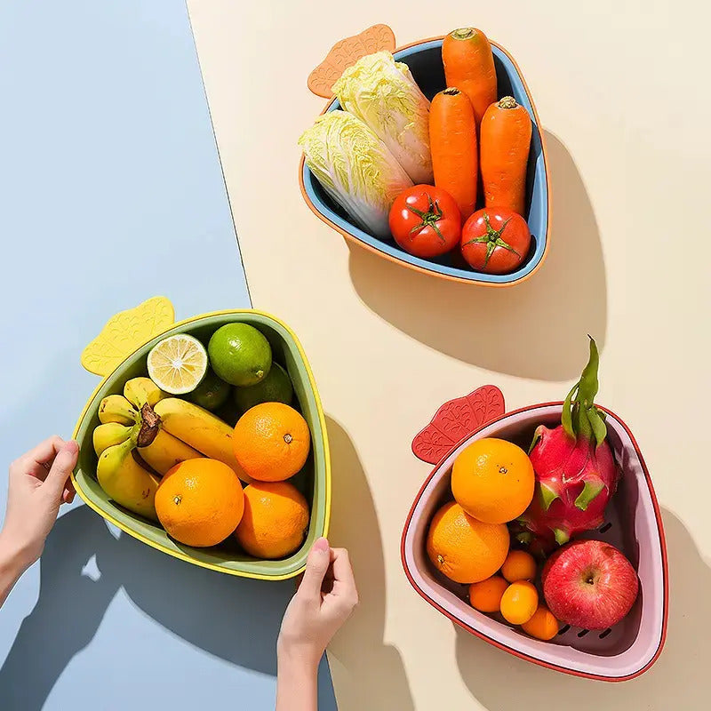 Contenedor De Alimentos Triangular Con Cesto Escurridor - vista 6