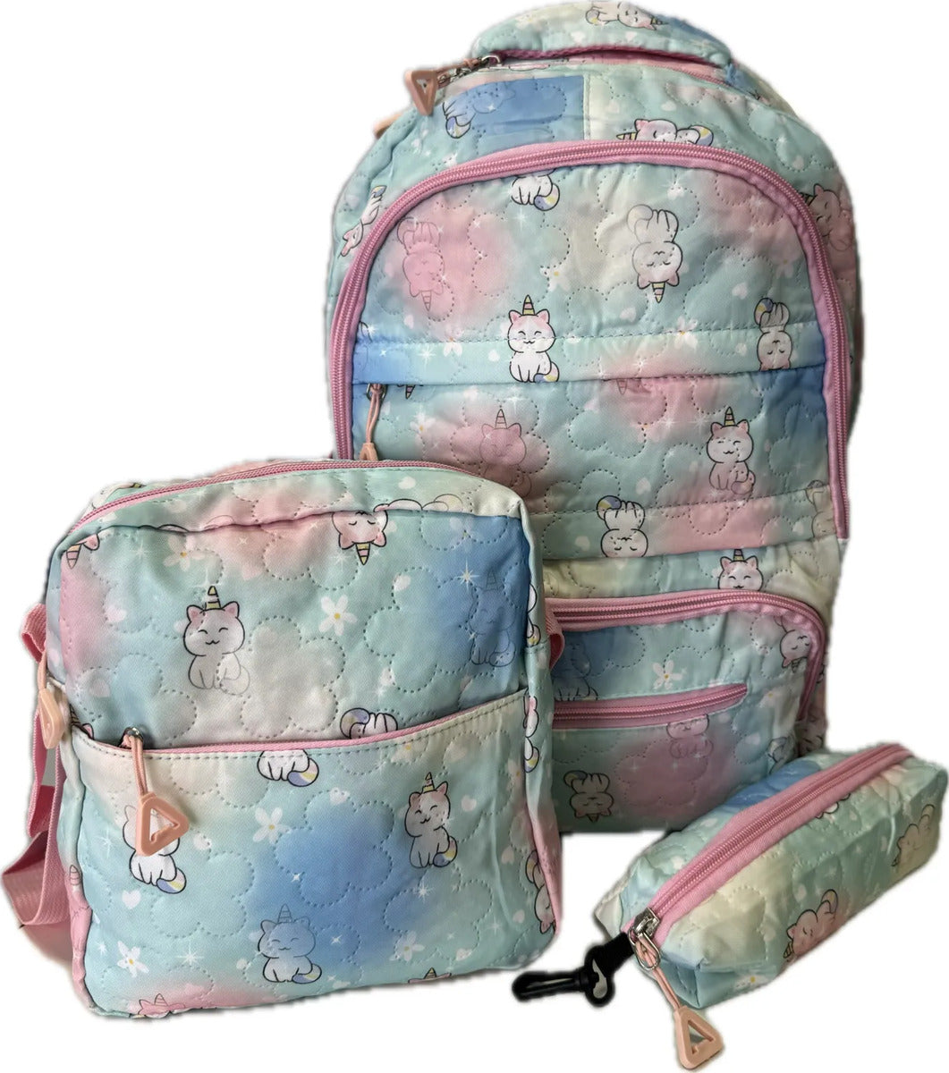 Mochila Escolar, Infantil 3 Piezas Estuche+lochera Lavable - vista 3