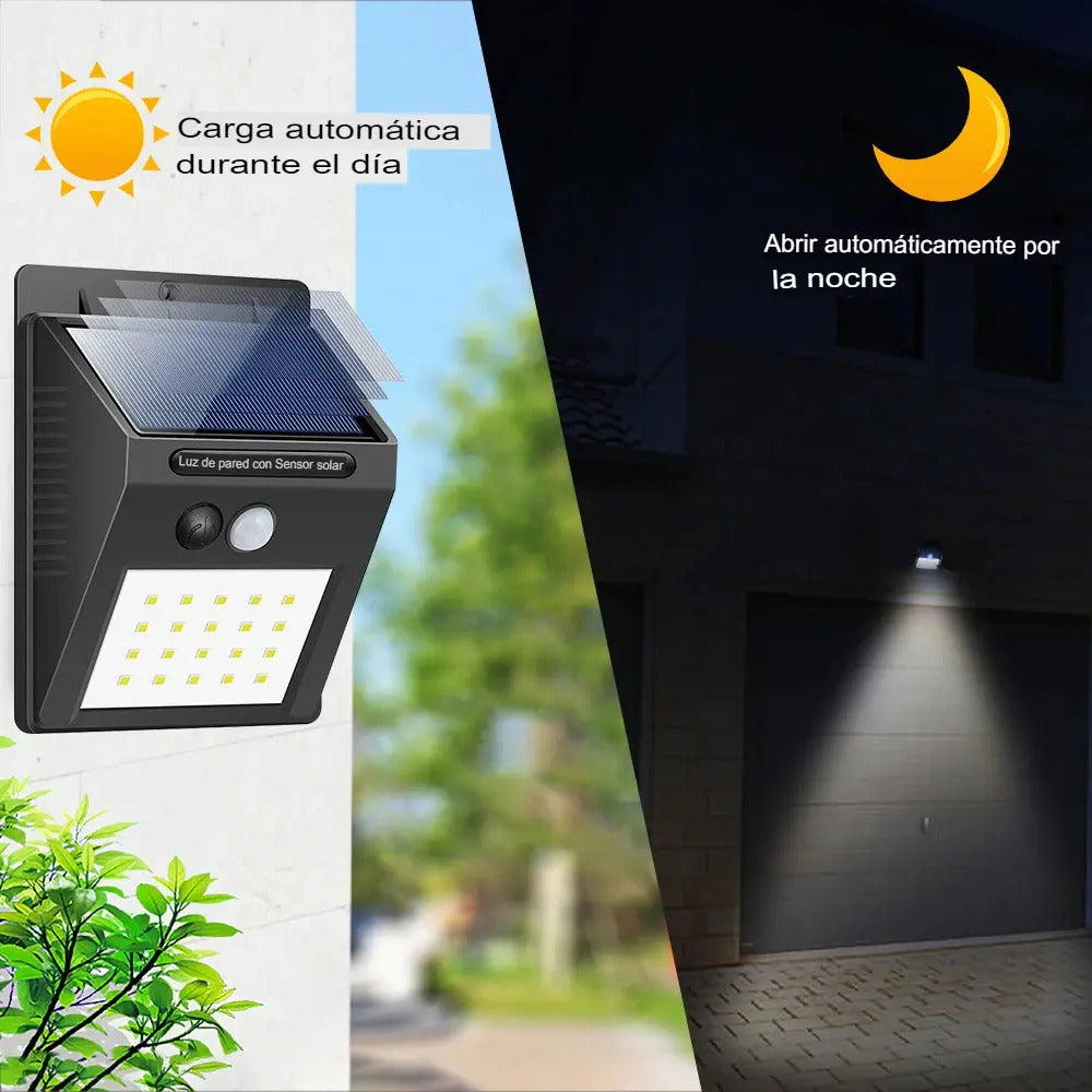 Lampara Solar Foco 30 Led Con Sensor De Movimiento Y Luz - vista 4