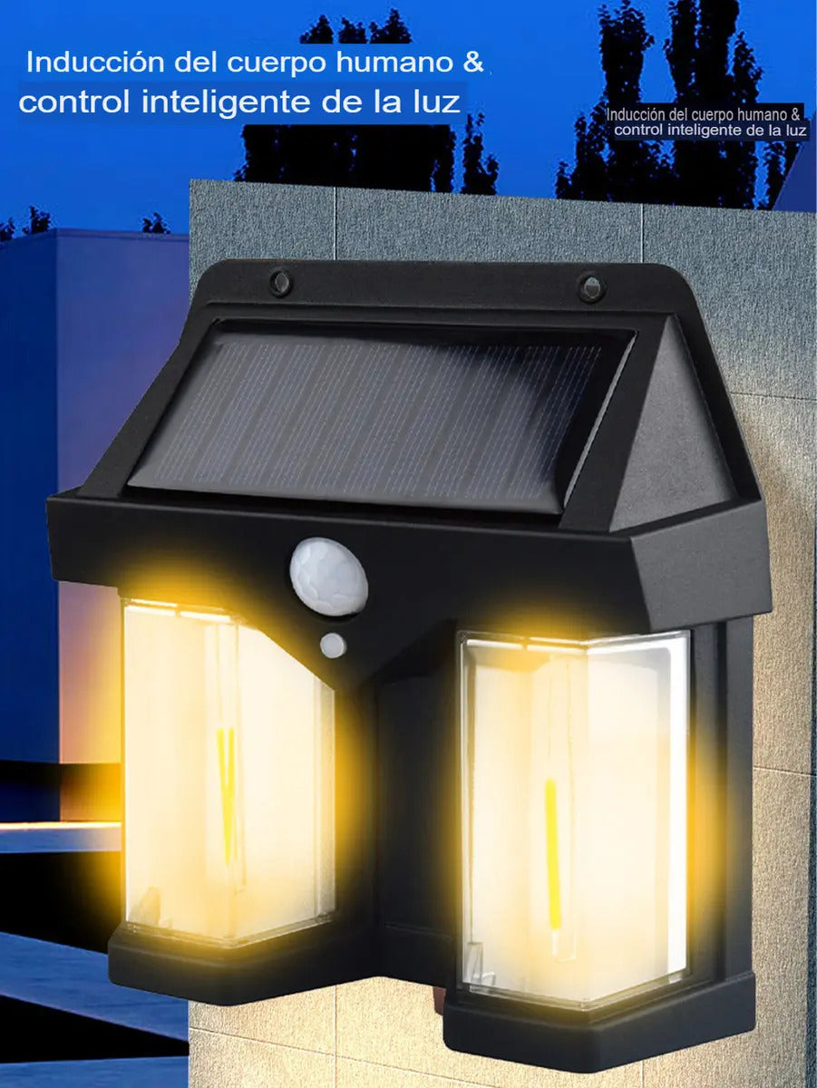 Lampara Solar De Pared Con Sensor Movimiento Aplique Muro - vista 8