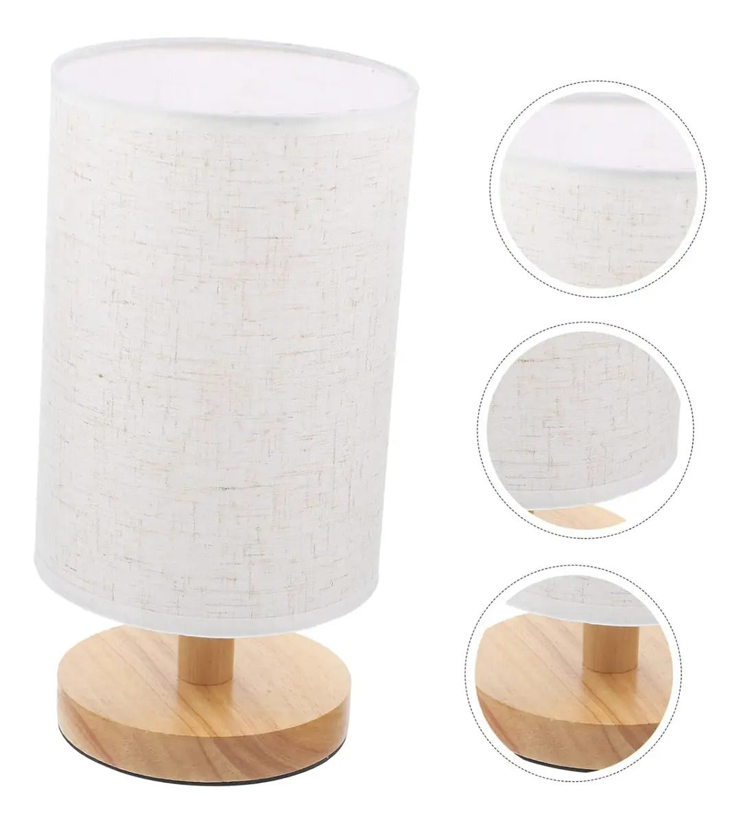 Lampara Velador Mesa Escritorio Elegante Diseño Madera E27 - vista 10