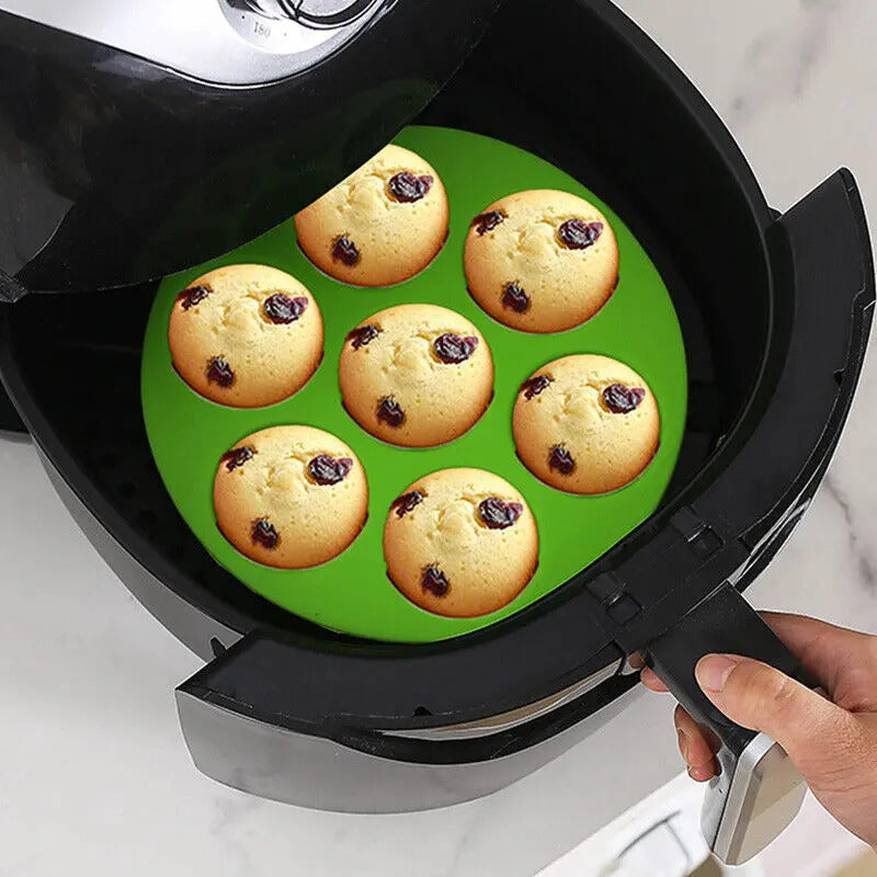 Moldes Silicona De 7 Mini Cupcakes Air Fryer/horno Eléctrico - vista 9