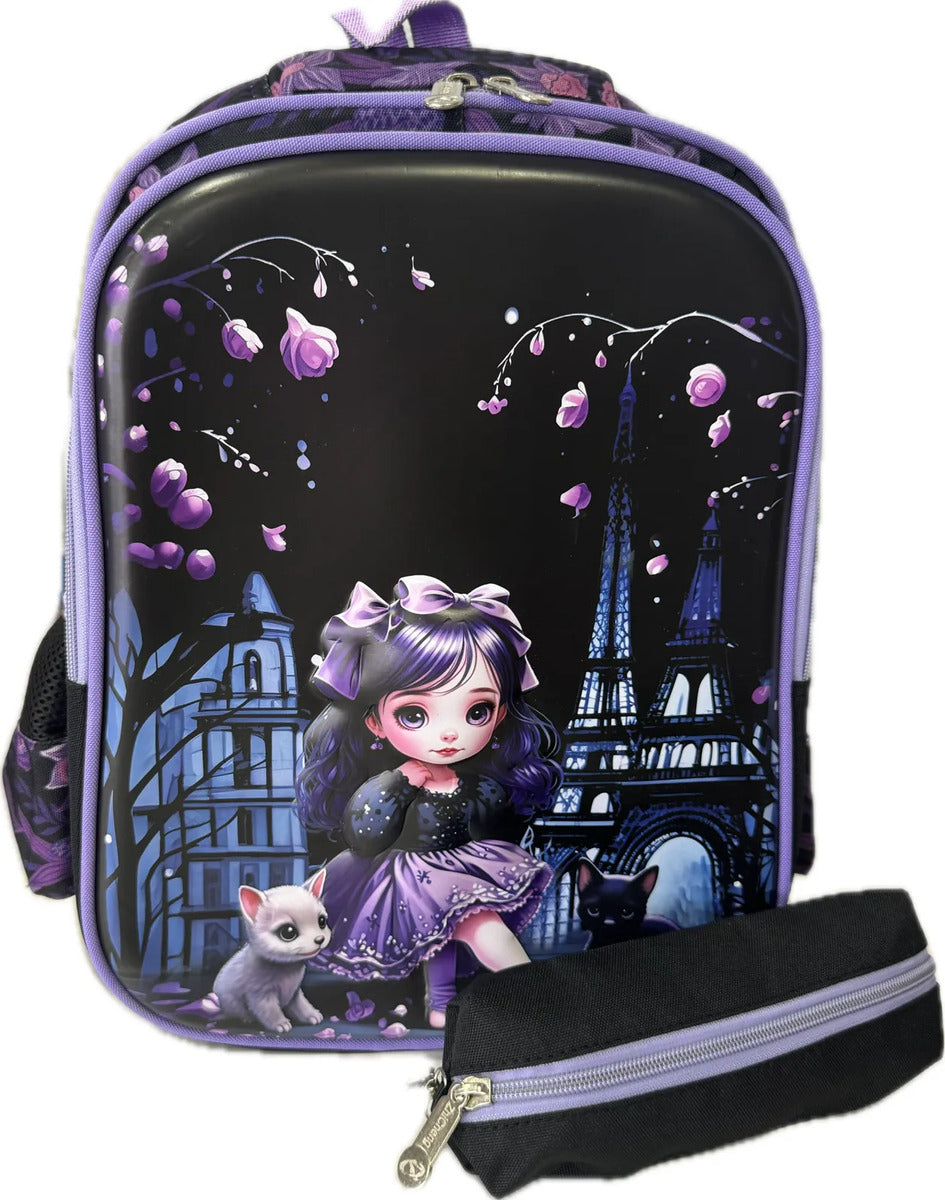 Mochila + Estuche Escolar, Infantil 2 Piezas Hermoso Diseño - vista 5