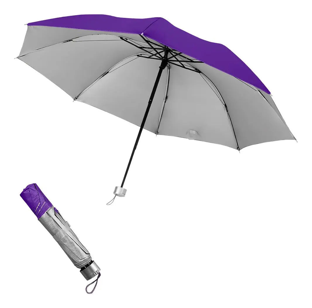 Paraguas Lluvia Plegable sombrilla Impermeable Retractil Uv - vista 14