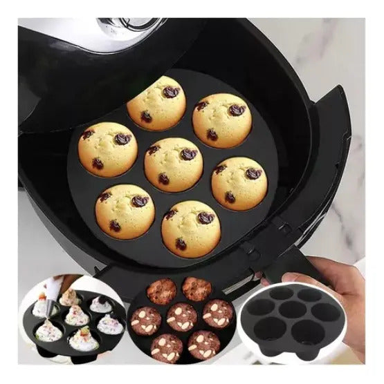 Moldes Silicona De 7 Mini Cupcakes Air Fryer/horno Eléctrico - vista 7