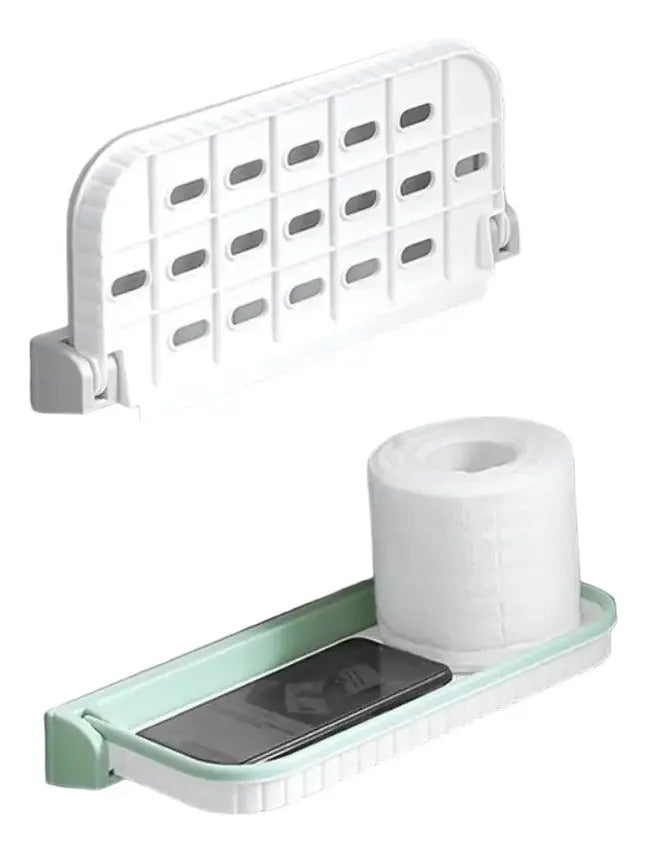 Repisa Flotante Organizador Baño Ducha Cocina Plegable Pared - vista 3