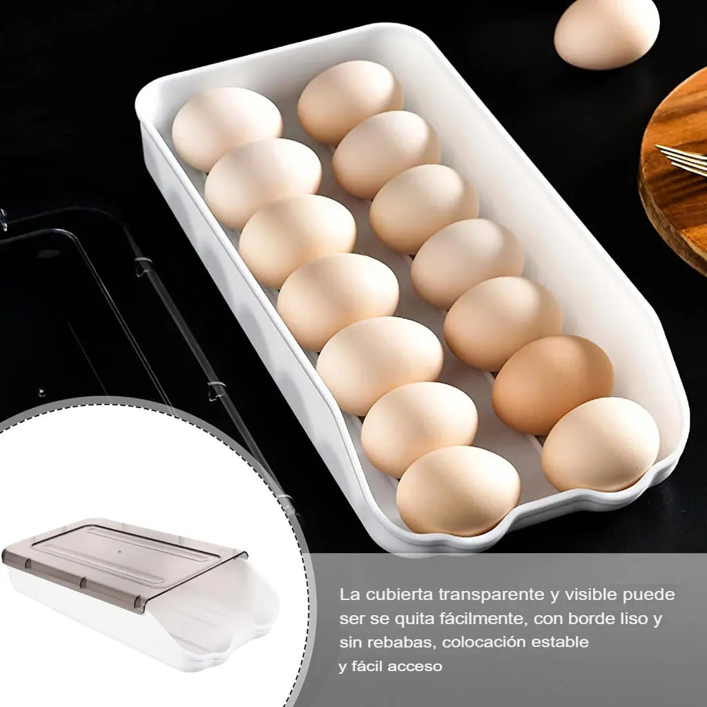 Organizador De Huevos Dispensador Huevos Automatico Apilable - vista 9
