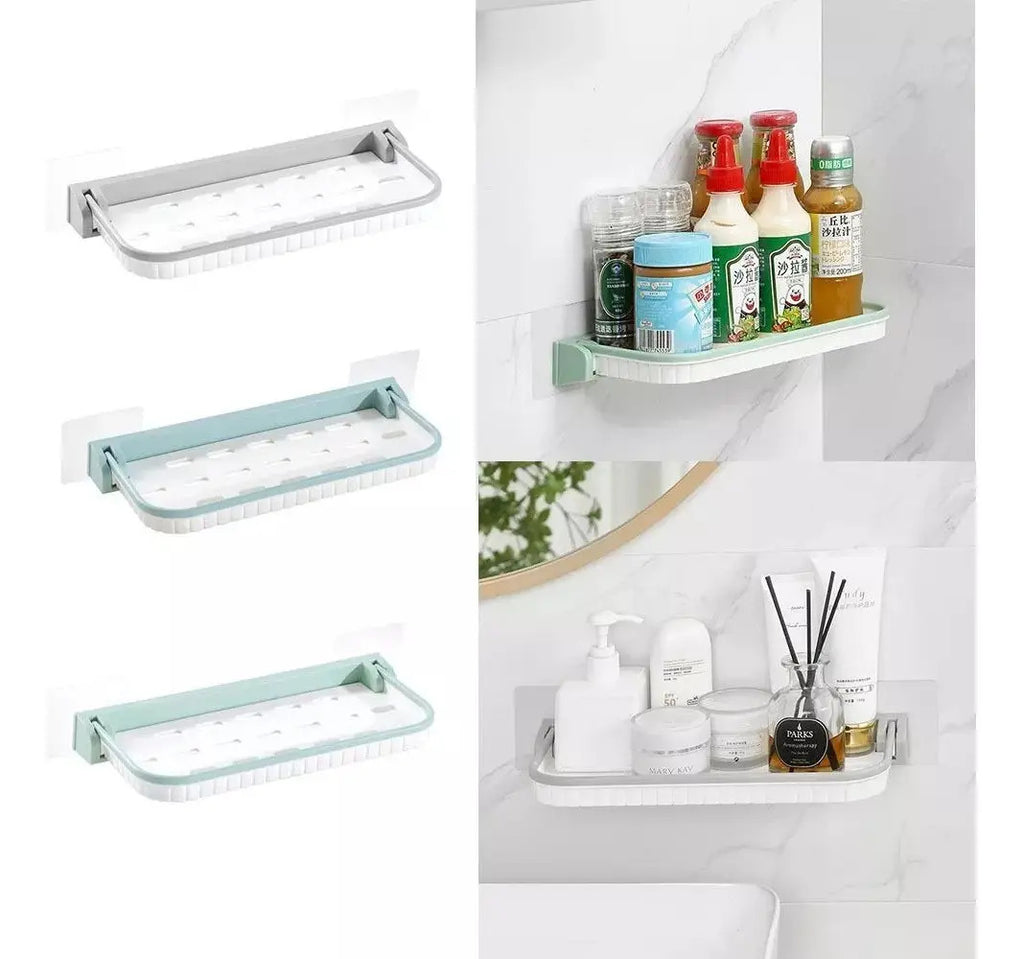 Repisa Flotante Organizador Baño Ducha Cocina Plegable Pared - vista 6