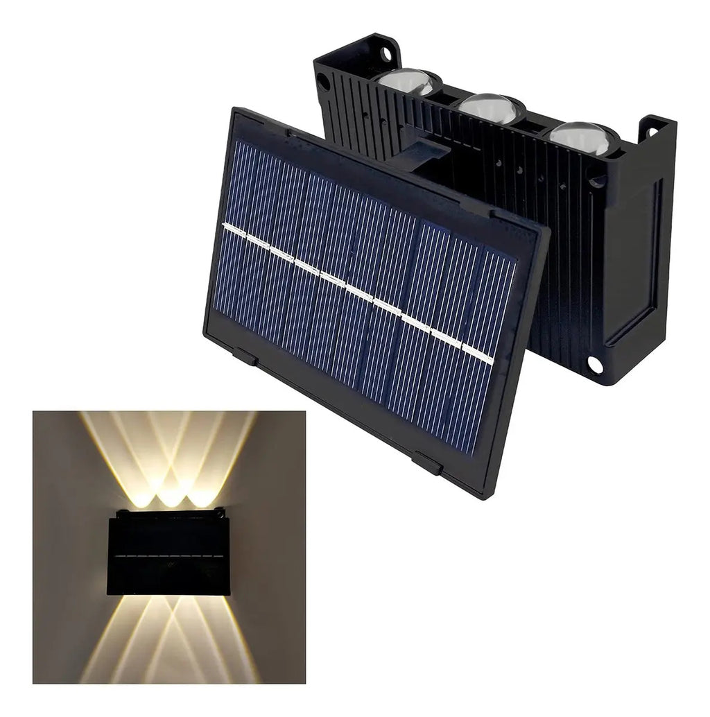 Lampara Solar Led Foco Solar Exterior Decorativo Aplique - vista 2