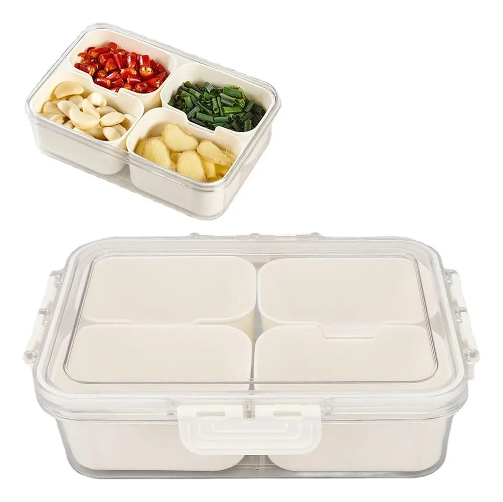 Contenedor de alimentos dividido 4 compartimientos