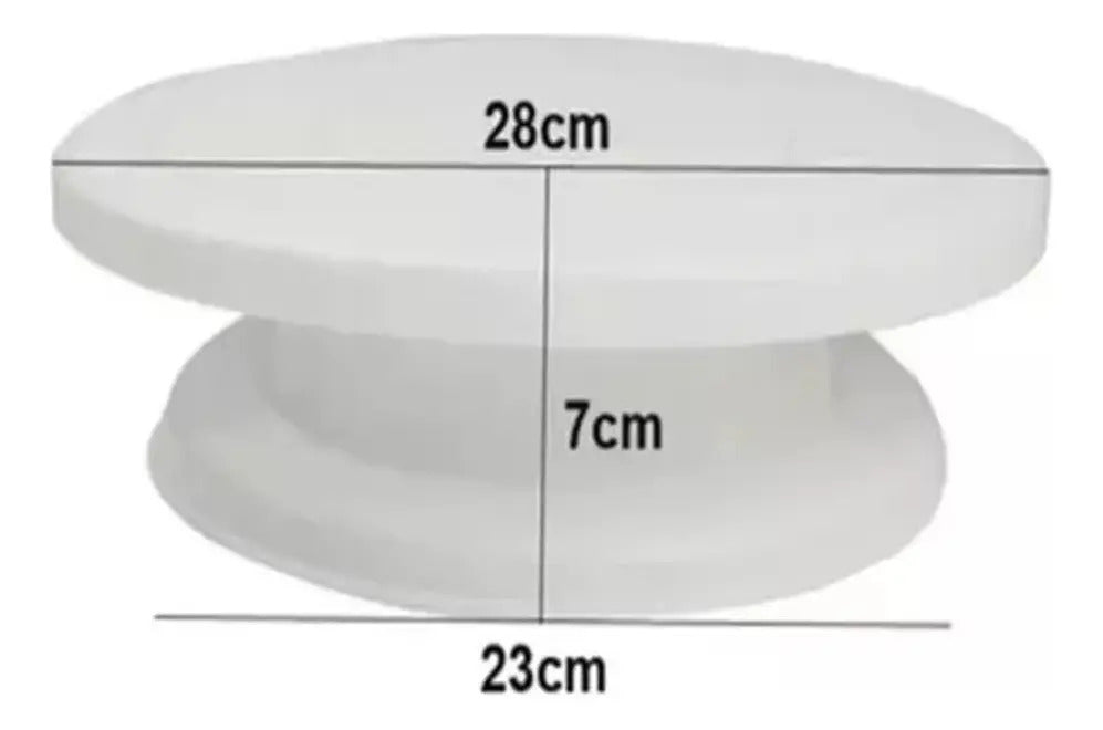 Plato Con Base Giratoria Para Decorar Pastel De 28cm - vista 3