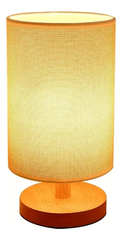 Lampara Velador Mesa Escritorio Elegante Diseño Madera E27 - vista 8