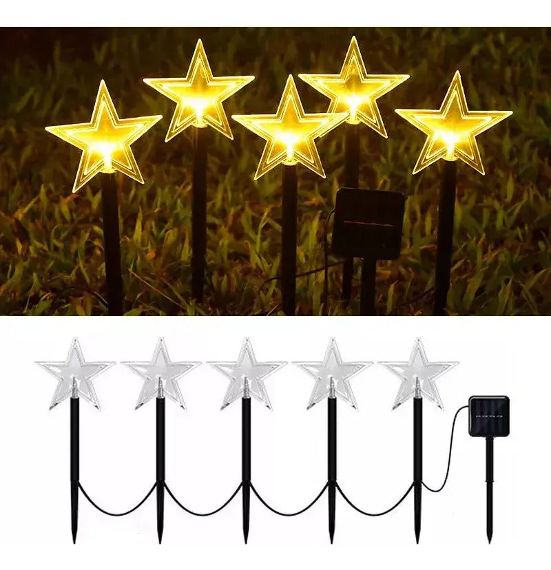 Pack 5 luces solares LED para jardín