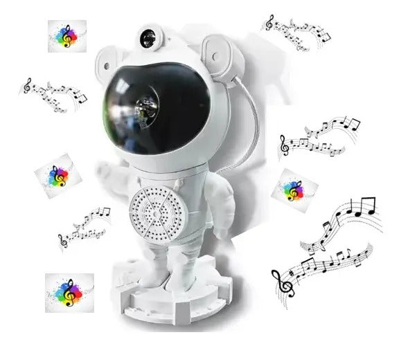 Lampara Astronauta Proyector Led Simulador Galaxia Parlante - vista 8