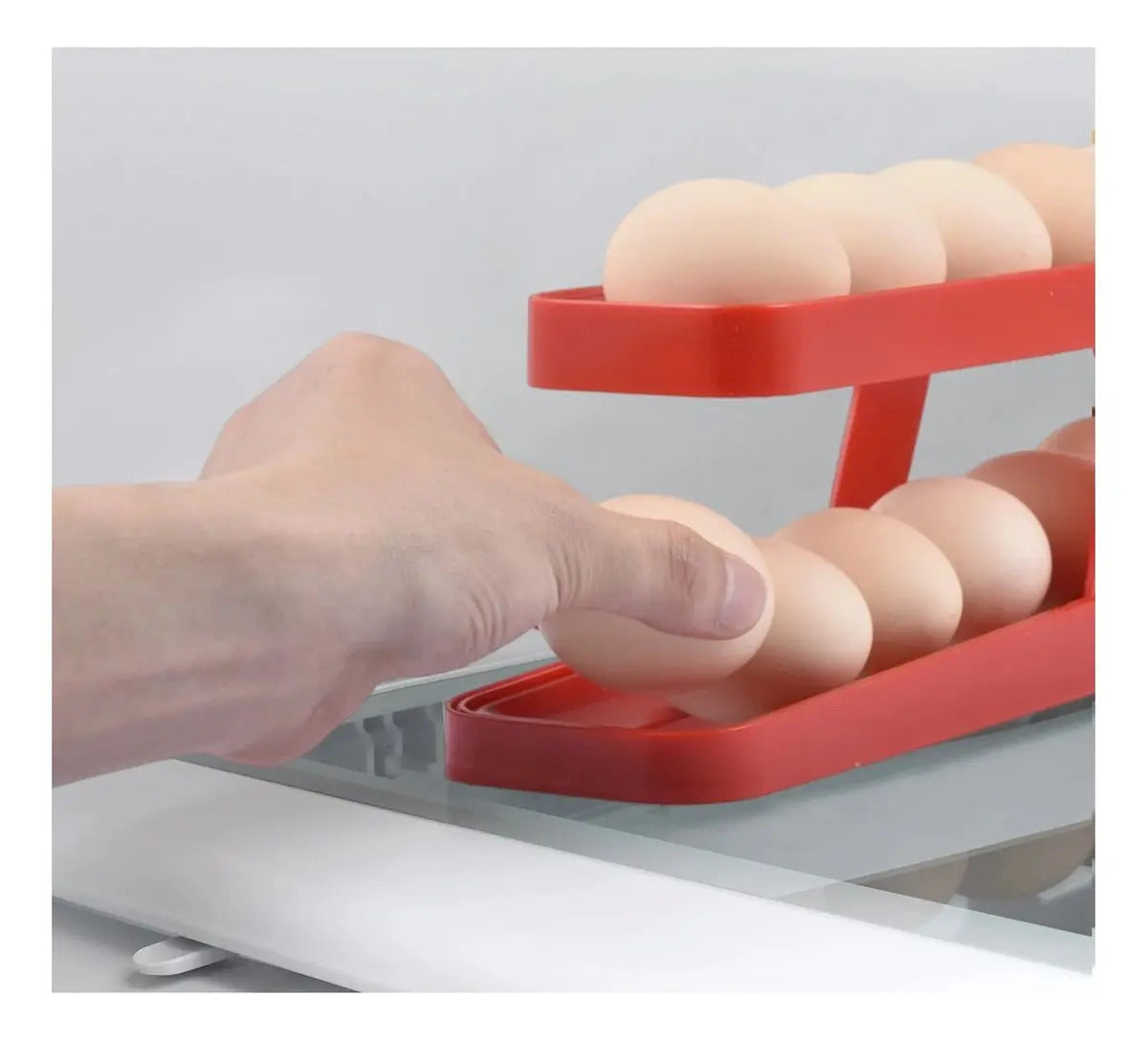 Huevera Organizador Dispensador De Huevos Automático 15 Unid - vista 3
