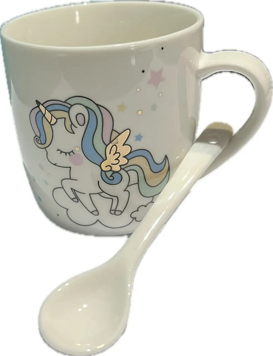 Taza De Cafe Con Cucharilla Lindo Diseño Kawaii Ideal Regalo - vista 7