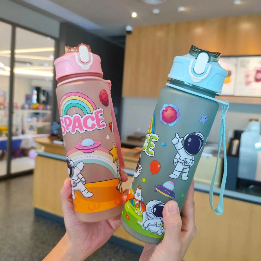 Botella De Agua Deportiva Gym Escolar Diseño Astronauta - vista 6
