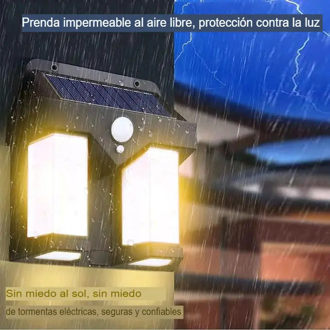 Lampara Solar De Pared Con Sensor Movimiento Aplique Muro - vista 10